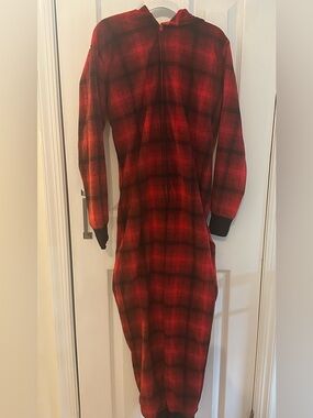 GAP Kids Red Hooded Zip Pajama Onesie